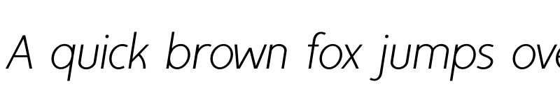 Preview of FONTSPRING DEMO - TyfoonSans Light Italic font