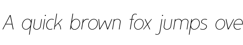 Preview of FONTSPRING DEMO - TyfoonSans XLight Italic font