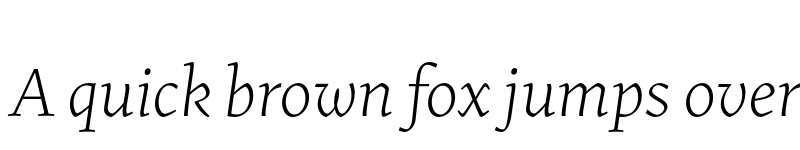 Preview of FONTSPRING DEMO - Uffizi ExtraLight It Regular font
