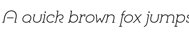 Preview of FONTSPRING DEMO - Umba Slab Alt Thin Italic font
