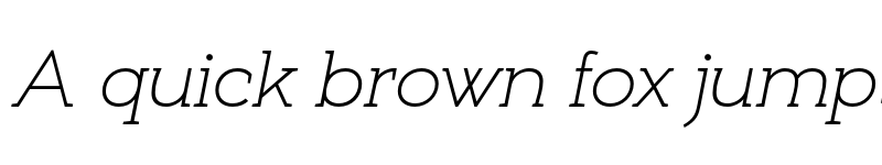 Preview of FONTSPRING DEMO - Umba Slab Thin Italic font