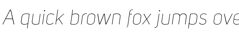 Preview of FONTSPRING DEMO - Uni Sans Thin Italic Regular font