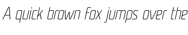 Preview of FONTSPRING DEMO - Unicod Sans Condensed UltraLight Italic font