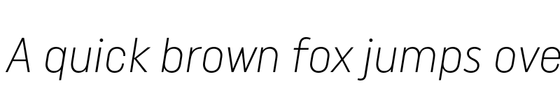 Preview of FONTSPRING DEMO - Uniform Condensed Light Italic Regular font