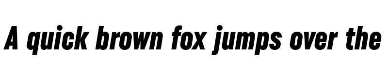 Preview of FONTSPRING DEMO - Uniform Extra Condensed Black It Regular font