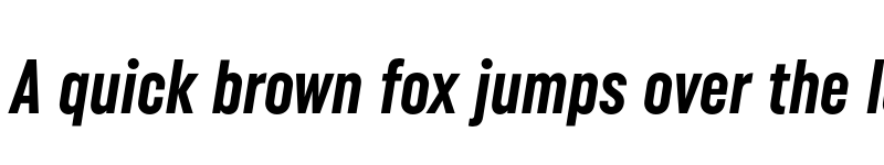 Preview of FONTSPRING DEMO - Uniform Extra Condensed Bold It Regular font