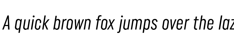 Preview of FONTSPRING DEMO - Uniform Extra Condensed Italic Regular font