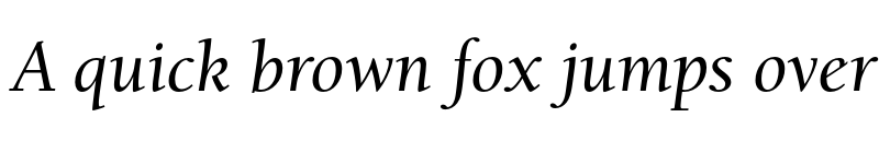 Preview of FONTSPRING DEMO - University Oldstyle Med Italic font