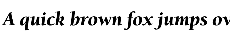 Preview of FONTSPRING DEMO - University Oldstyle Pro Black Italic font