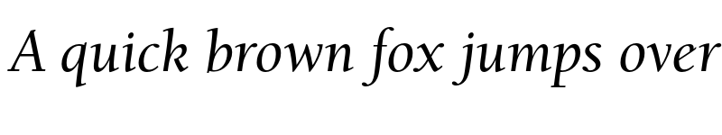 Preview of FONTSPRING DEMO - University Oldstyle Pro Medium Italic font