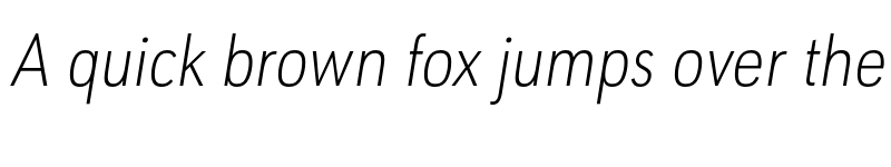 Preview of FONTSPRING DEMO - URW Geometric Cond Extra Light Italic font