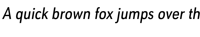 Preview of FONTSPRING DEMO - URW Geometric Cond Medium Italic font