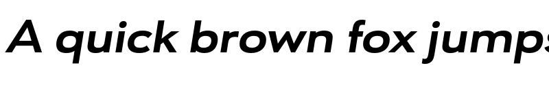 Preview of FONTSPRING DEMO - URW Geometric Ext Extra Bold Italic font