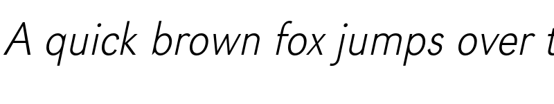 Preview of FONTSPRING DEMO - URWGroteskNarExtLig Italic font