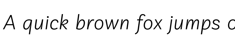 Preview of FONTSPRING DEMO - Vaccine Sans Light Italic font