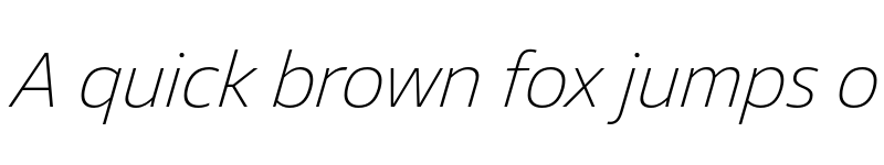 Preview of FONTSPRING DEMO - Vast Extra Light Italic font
