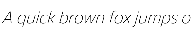 Preview of FONTSPRING DEMO - Vast Extra Light Oblique Regular font