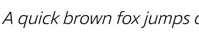 Preview of FONTSPRING DEMO - Vast Light Italic font