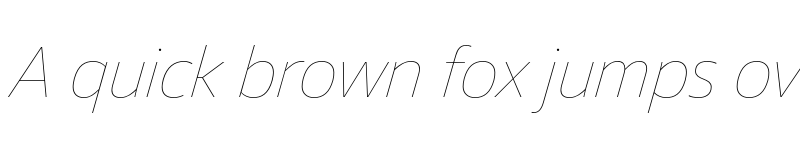 Preview of FONTSPRING DEMO - Vast Thin Italic font