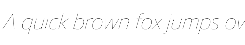 Preview of FONTSPRING DEMO - Vast Thin Oblique Regular font