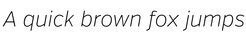 Preview of FONTSPRING DEMO - Verb Extralight Italic font