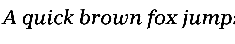 Preview of FONTSPRING DEMO - Vernacular Clarendon Medium Italic font