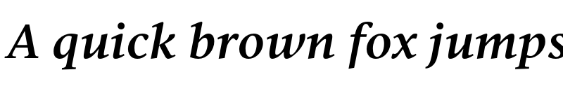 Preview of FONTSPRING DEMO - Vernacular Serif Demi Italic font