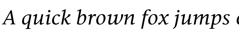 Preview of FONTSPRING DEMO - Vernacular Serif Italic font