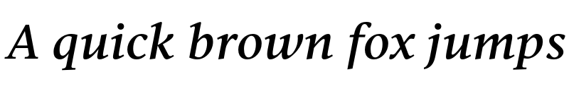 Preview of FONTSPRING DEMO - Vernacular Serif Medium Italic font