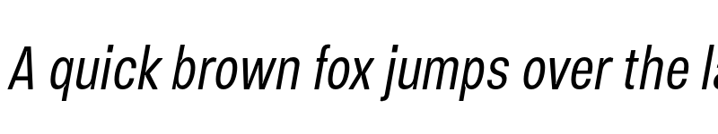 Preview of FONTSPRING DEMO - Vinila Compressed Light Italic font