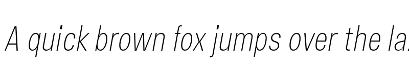 Preview of FONTSPRING DEMO - Vinila Compressed Thin Italic font