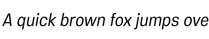 Preview of FONTSPRING DEMO - Vinila Condensed Light Italic font