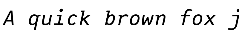 Preview of FONTSPRING DEMO - Vivala Code Italic Regular font