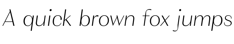 Preview of FONTSPRING DEMO - VolkoSans Poster Thin Italic Regular font