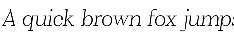 Preview of FONTSPRING DEMO - VolkoSerif Display Thin Italic Regular font