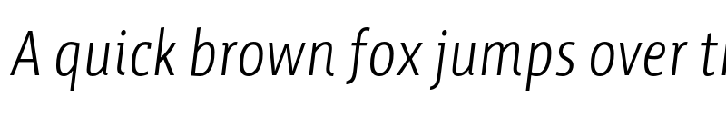 Preview of FONTSPRING DEMO - WerkCondensed Italic font