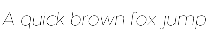 Preview of FONTSPRING DEMO - Without Sans Thin Italic Regular font