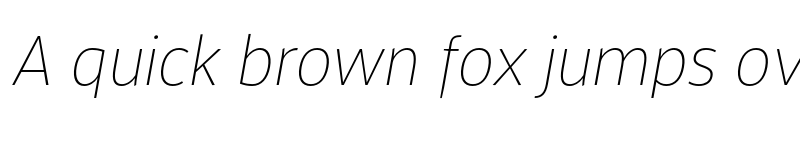 Preview of FONTSPRING DEMO - xL Thin Italic font