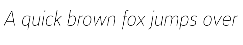 Preview of FONTSPRING DEMO - xS Thin Italic font