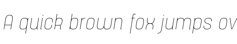 Preview of FONTSPRING DEMO - Yoshida Sans Thin Condensed Italic font