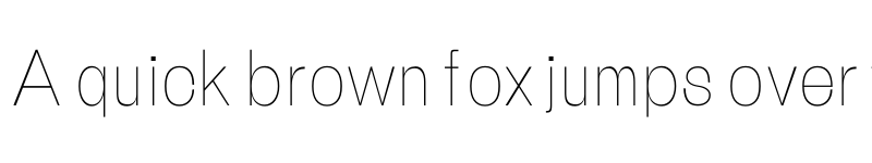 Preview of Fonzy Thin font