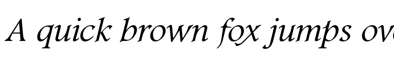 Preview of Footlight MT Pro Light Italic font