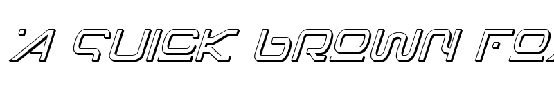 Preview of Foreign Alien 3D Italic Italic font