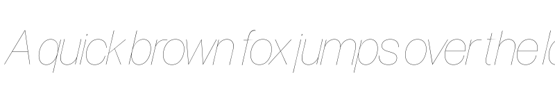 Preview of Forma DJR Banner Hairline Italic font
