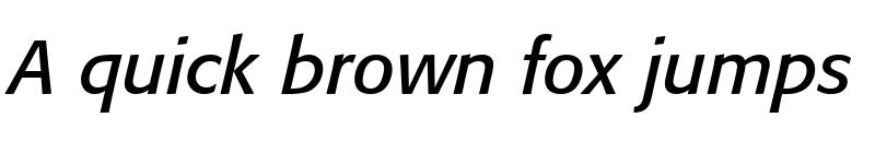 Preview of Formata RomanItalic font