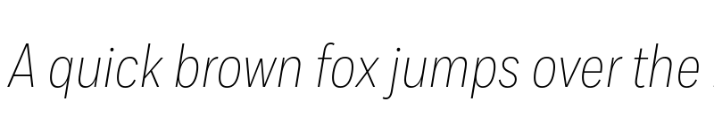 Preview of Fort Cond Extralight Italic font