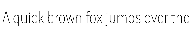 Preview of Fort Cond Extralight font