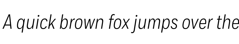 Preview of Fort Cond Light Italic font