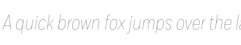 Preview of Fort Cond Thin Italic font