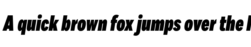 Preview of Fort XCond Black Italic font